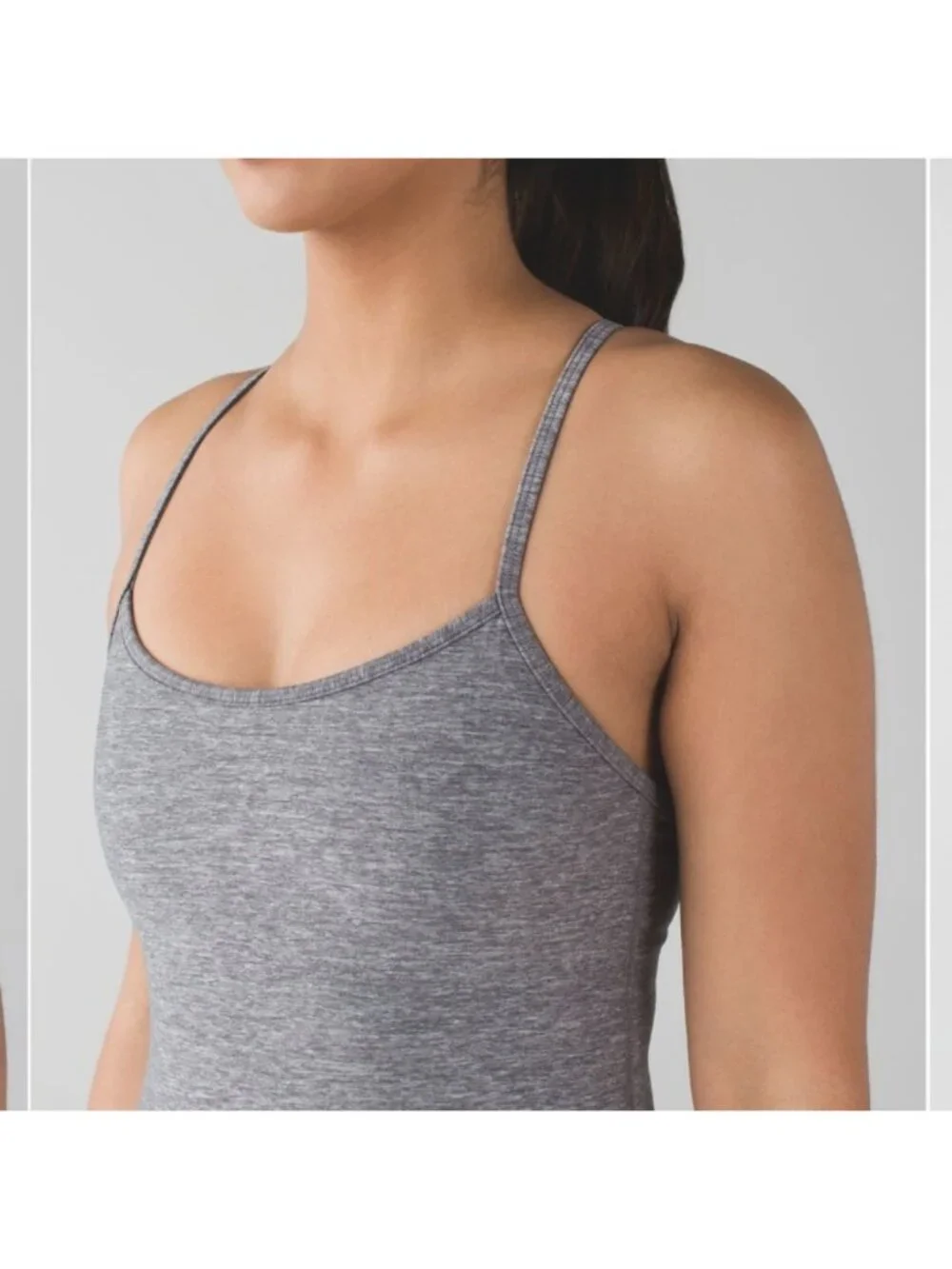 Lululemon Power Y Tank Heathered Slate
